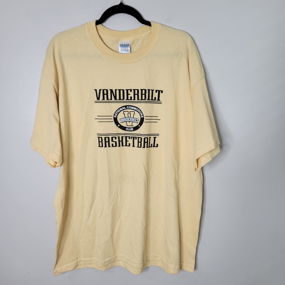 Vtg Vanderbilt Basketball Yellow T-Shirt